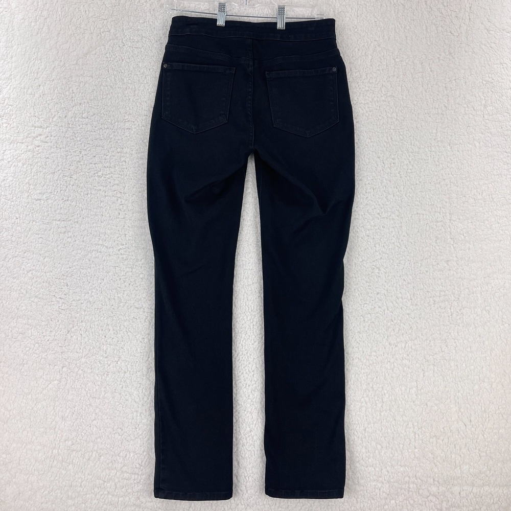 NYDJ Jeans Womens Size 4 Black Denim Straight Legging Stretch Mid-Rise Casual‎ - Picture 13 of 16